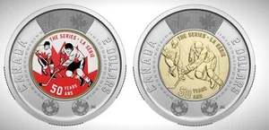 Canada 2022 Canada Summit Hockey Series - Colourized & Plain Toonie Set!! - Picture 1 of 1