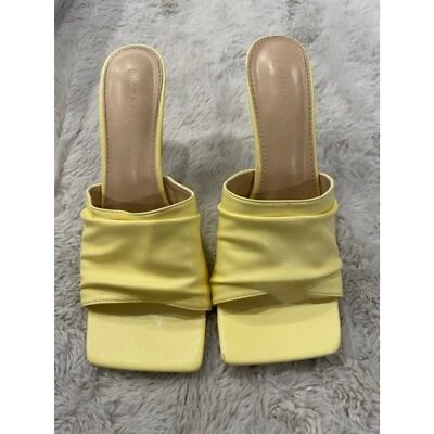 Wild Diva- Kitten Heel Sandal Bona In Yellow Size 10 - Image 1 of 4