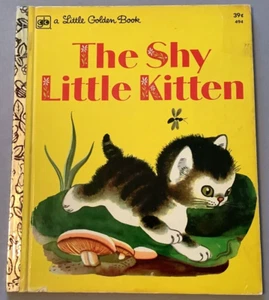 VG 1973 HC Little Golden Book Early Edition Shy Little Kitten Cathleen Schurr - Picture 1 of 5