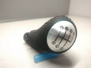 05-13 Corvette Suede Shift Manual Trans Knob W/ Orange Stitching New GM 24257262 - Picture 1 of 3