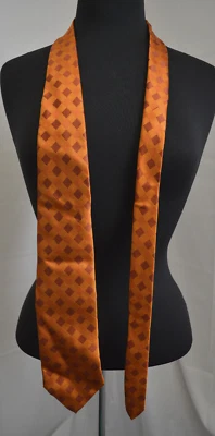 Corbata de cuello Brooks Bascis vintage para hombre tejido de canasta naranja EE. UU. Foto 1 de 2