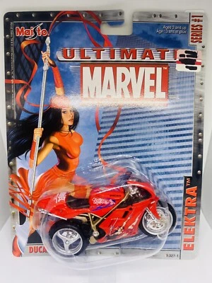2002 - Elektra Ducati 748 - Marvel Motorcycle Series # 1 - Maisto - NIB - Image 1 of 3