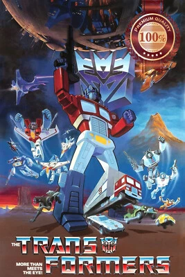 THE TRANSFORMERS 1984 80s CARTOON ART ORIGINAL CINEMA MOVIE PRINT PREMIUM POSTER Foto 1 de 4