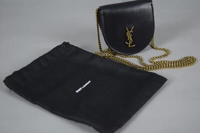 NEW! Authentic YSL Saint Laurent Baby Kaia Satchel BLACK Chain Crossbody purse - Image 1 of 4
