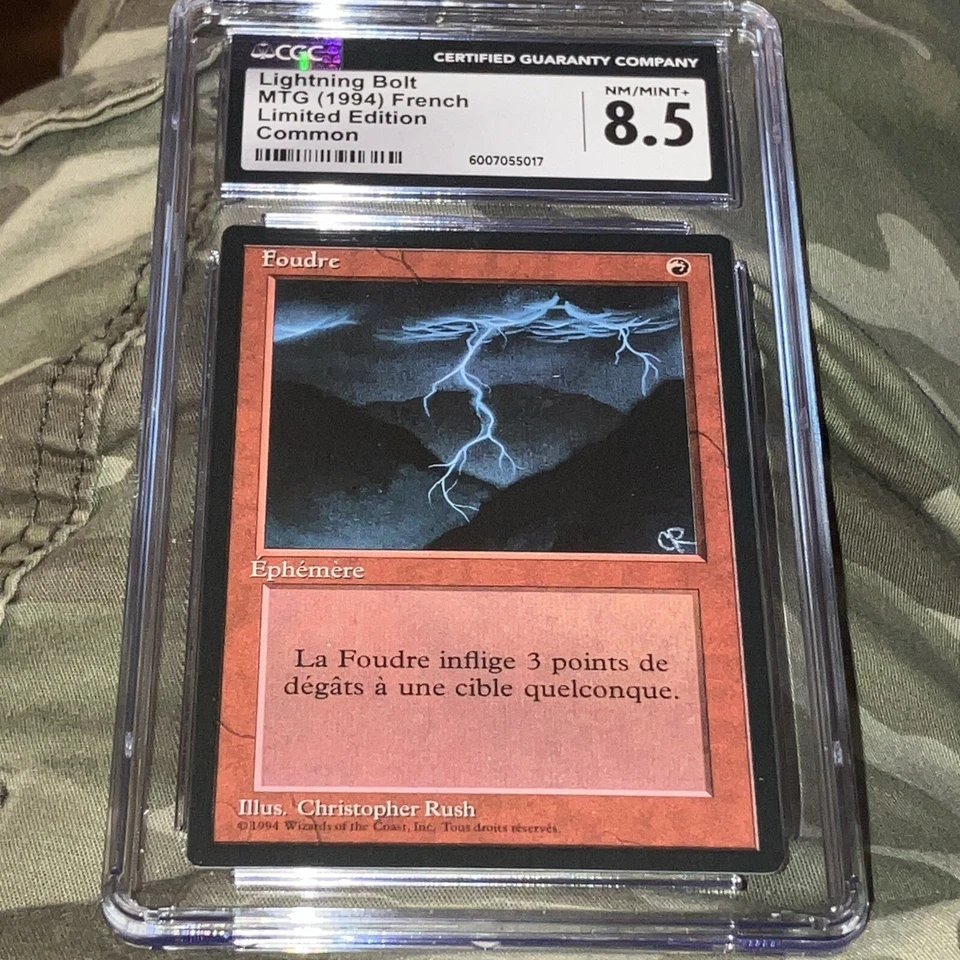 Lightning Bolt Limited Edition CGC Mint 8.5 Vintage Magic MTG - Image 1 of 3