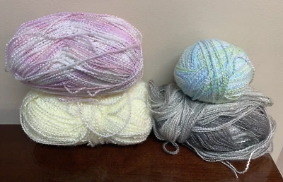 Lot - Bernat Baby Coordinates Ombre Yarn  - Pink Yellow Blue Green Gray Grey - Image 1 of 4
