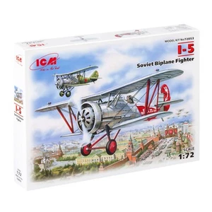 I-5 Soviet Air Force Biplane Fighter WWII Plastic Model Kit Scale 1/72 ICM 72053 - Picture 1 of 6