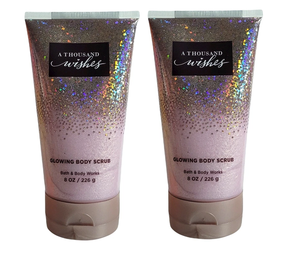 Lot of 2 Bath & Body Works A THOUSAND WISHES Exfoliating Glow Body Scrub 8 oz  - Image 1 of 1