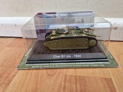 ATLAS AMERCOM 1/72 1944 CHAR B1 BIS WW2 DIECAST MODEL MILITARY TANK - Image 1 of 3