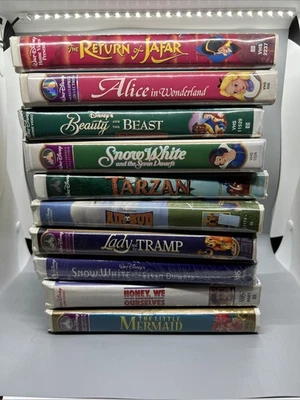 Disney VHS Movie Tape Collection Little Mermaid Snow White Tarzan Air Bud - Image 1 of 4