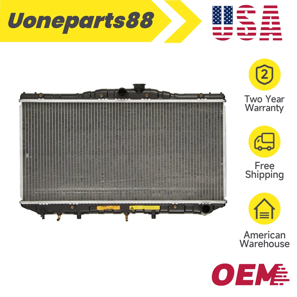 CU932 Aluminum Radiator for 1983-1986 Toyota Camry 1.8L 2.0L 1640063120 Auto AT Foto 1 de 4