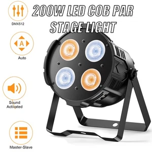 200W LED COB Par Stage Light DMX Warm White Cool DJ Wash Light Birthday Lighting - Picture 1 of 15