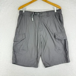 Eddie Bauer Travex Nylon Cargo Shorts Mens 33x10 Gray Hiking Fishing Outdoor - Picture 1 of 8