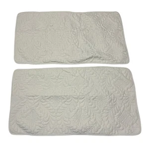 Honey + Lilah Quilted Pillow Shams Floral Pattern King Size Set of 2 Dusty Sage - Picture 1 of 5