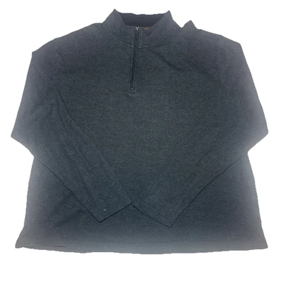 Chaps Mens Sweater 3XB Black Quarter Zip Long Sleeve Pullover - Image 1 of 4