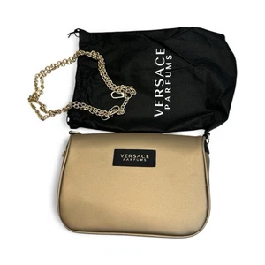 Versace Bolsa de Perfume Bandolera 8 x 6 Champagne Bolso Dorado Nuevo con Bolsa para el Polvo  - Imagen 1 de 9