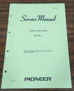 Pioneer PL-50/PV Plattenspieler Service Manual - Original - Bild 1 von 1
