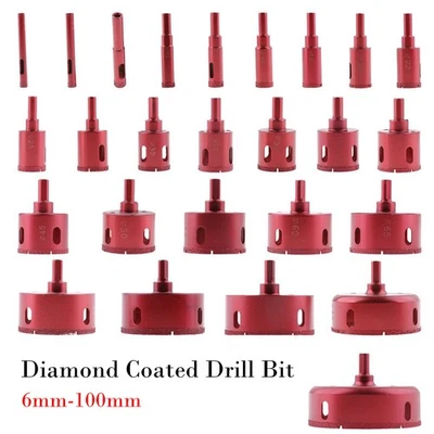 Glasbohrer Fliesenbohrer Lochsäge Kernbohrer Diamantbohrer Keramikbohrer 6-100mm - Bild 1 von 4