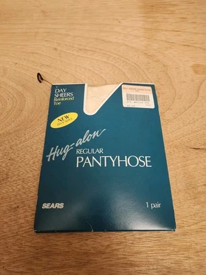 Pantimedias Sears Vintage Hug-alon Figura Completa Corta Plus Marfil Transparente Foto 1 de 4