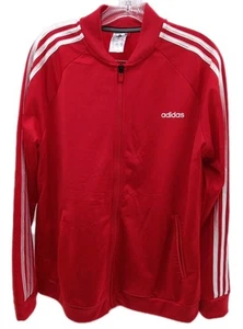 Adidas Track Jacket Womens XL Red Striped Retro Athletic Training Casual Soccer - Picture 1 of 9
