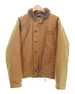 Buzz Rickson's N-1 Deck Jacket Khaki BR12032 42 LL NAVY DEPARTMENT DEMOTEX-ED Or - Picture 1 of 7
