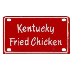 Placa de licencia de bicicleta KFC Kentucky Fried Chicken Premium de colección - Imagen 1 de 2