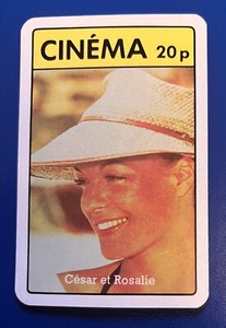 ROOKIE CARD ROMY SCHNEIDER - CAESAR ET ROSALIE - RARE CINEMA FRENCH EDITION 1986