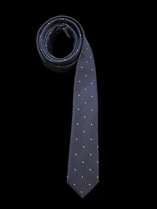 THE TIE BAR BLUE & WHITE/POLKA DOT Skinny Tie WIDTH: 2" LENGTH: 59" - Picture 1 of 4