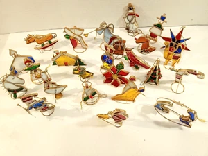 Danbury Mint Reflections of Christmas Buntglas Weihnachtsschmuck 25-teiliges Set - Bild 1 von 19