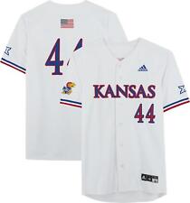 Kansas Jayhawks Team-Issued #44 White Jersey from the Baseball Program Size 46