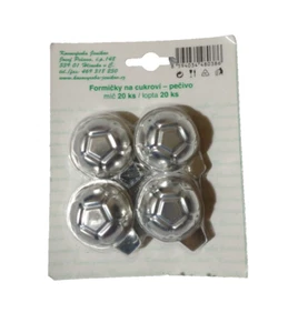 Paquete de 20 moldes de caramelo Kovovyrola Jenikov nuevos moldes de tazón de metal - Imagen 1 de 4