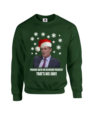 Praising Santa For Delivering Presents Funny Christmas Jumper Roy Keane Xmas New - Image 1 of 3