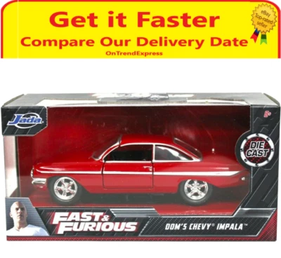 Fast & Furious Dom’s 1961 Chevy Impala 1:32 Diecast Model Car Hollywood Ride - image 1 of 4