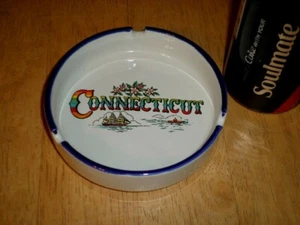 STATE OF CONNECTICUT, Ceramic Ashtray, KOREA  MADE #1970's yrs. - Picture 1 of 6