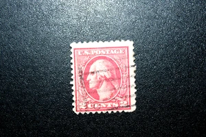 Estampilla postal roja de dos centavos de George Washington RARA - Imagen 1 de 6