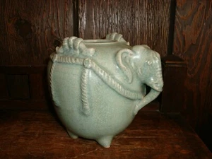 Antikes Celadon chinesisch/kambodscha Keramik Elefantengefäß - Bild 1 von 8