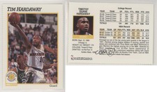 1991-92 NBA Hoops Golden State Warriors Sheet Singles Tim Hardaway HOF