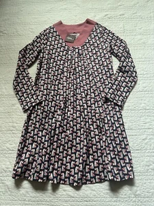 NEU Tea Collection Mädchen Scottie Hundekleid Indigopink Größe 8 - Bild 1 von 8