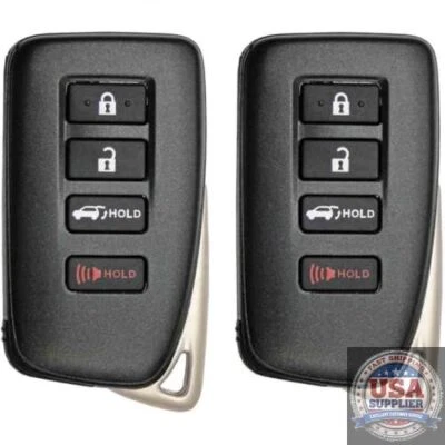 Replacement Smart Key Fob for Lexus RX350 2017 | Keyless Entry System | 2 Pack - Image 1 of 4