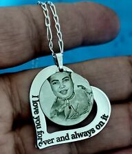 Silver Personalized Engraved Round Jwelery Gift Necklace Pendant picture photo