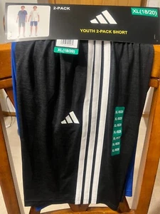 adidas Youth Boy's XL (18-20) Athletic 2 Pack Shorts Set Pick Color Combination - Picture 1 of 6