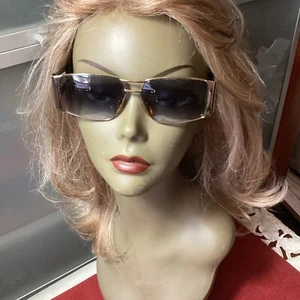 Vintage Valentino Sunglasses V610 /975/140mm Gold Black Frame No Script Italy - Picture 1 of 10
