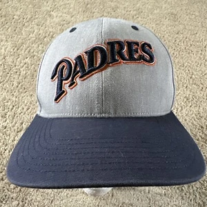 San Diego Padres Hat Cap Mens Gray Blue Snapback 47' Brand Retro 90s - Picture 1 of 10