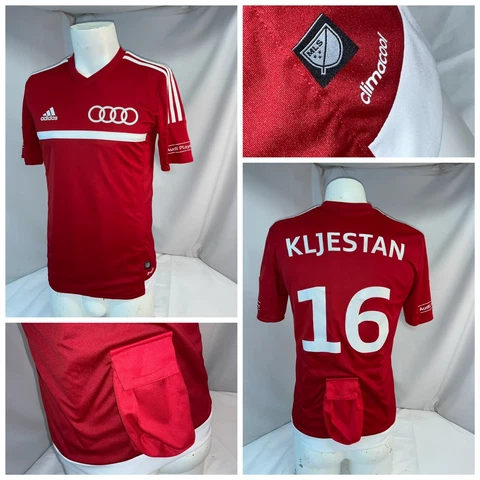 New York Red Bulls Adidas Audi Players Kljestan Training Jersey M Red YGI L1-87 Cover