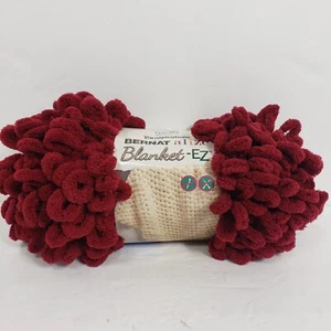 BERNAT ALIZE BLANKET-EZ LOOP YARN BURGUNDY/ NEW - Picture 1 of 6