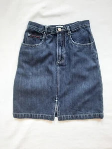 Esprit Girl's Size 10 Dark Blue Denim 100% Cotton Casual A-Line Skirt - Picture 1 of 10