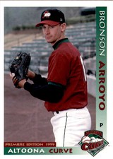 1999 Altoona Curve Grandstand 2 Bronson Arroyo Brooksville Florida Baseball Card