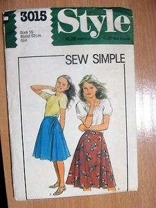 Style sewing pattern no.3015 ladies skirt size 10 vintage - Picture 1 of 2
