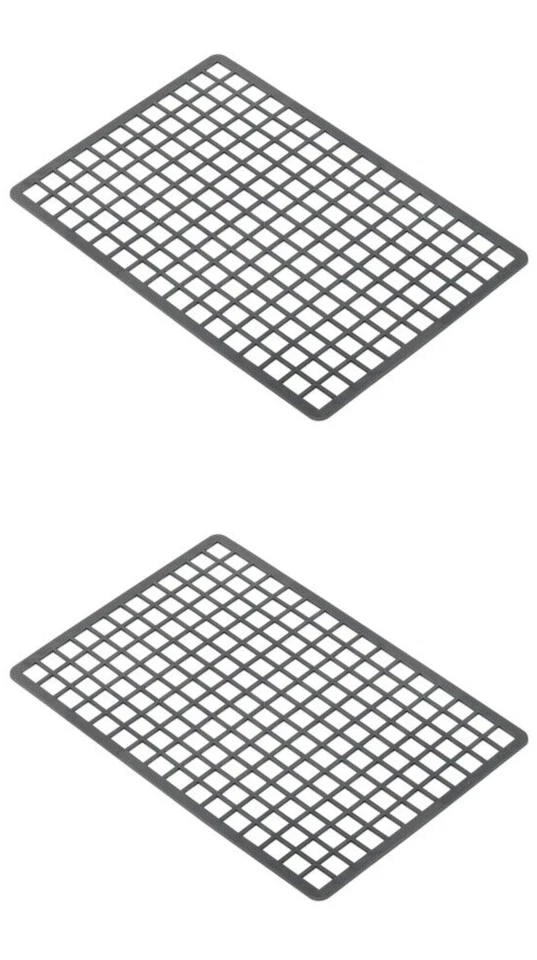 2x Alfombrilla protectora de drenaje para fregadero de cocina de plástico Addis limpia - plateada Foto 1 de 1