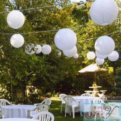 24x mix white paper lanterns engagement wedding birthday anniversary decoration - image 1 of 4